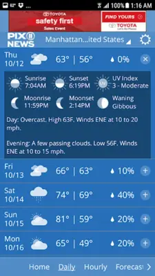 PIX11 NY Weather android App screenshot 3